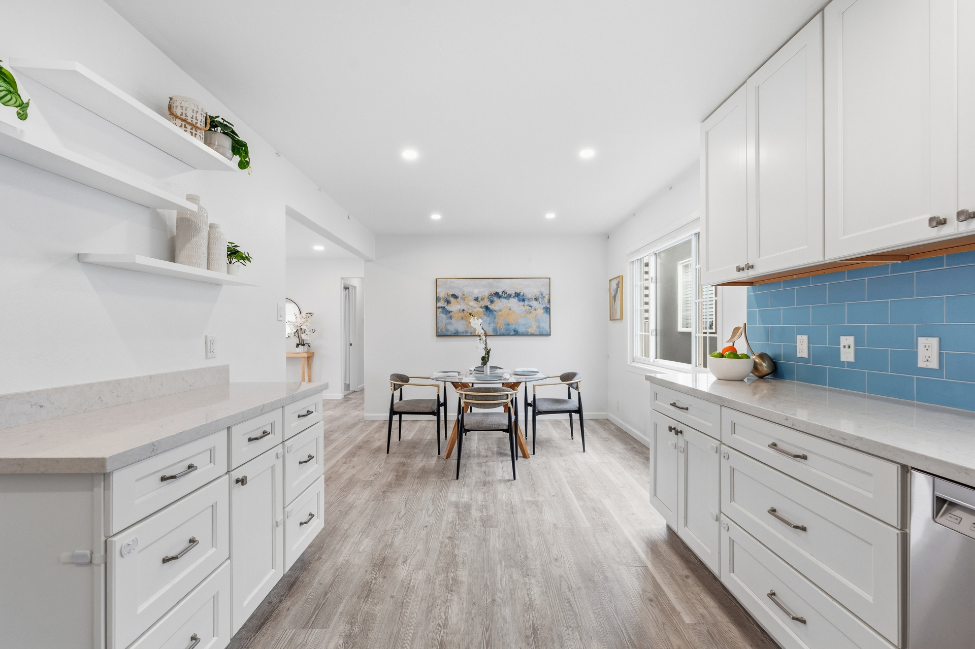 Dining area and galley kitchen